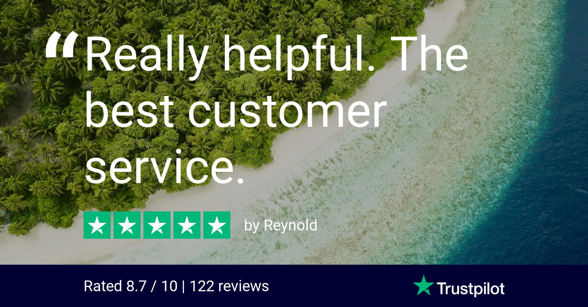 Trust Pilot Review: "Really helpful. The best customer service." By Reynold