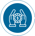 icon of hand holding dollar coin