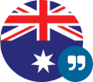 Australian Flag with quotation marks
