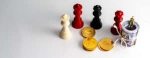 Money, chess and coins