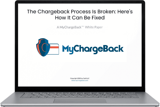 Chargeback process laptop background